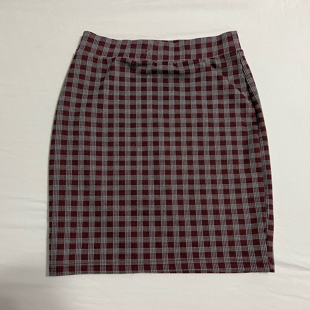 Plaid Pencil Skirt